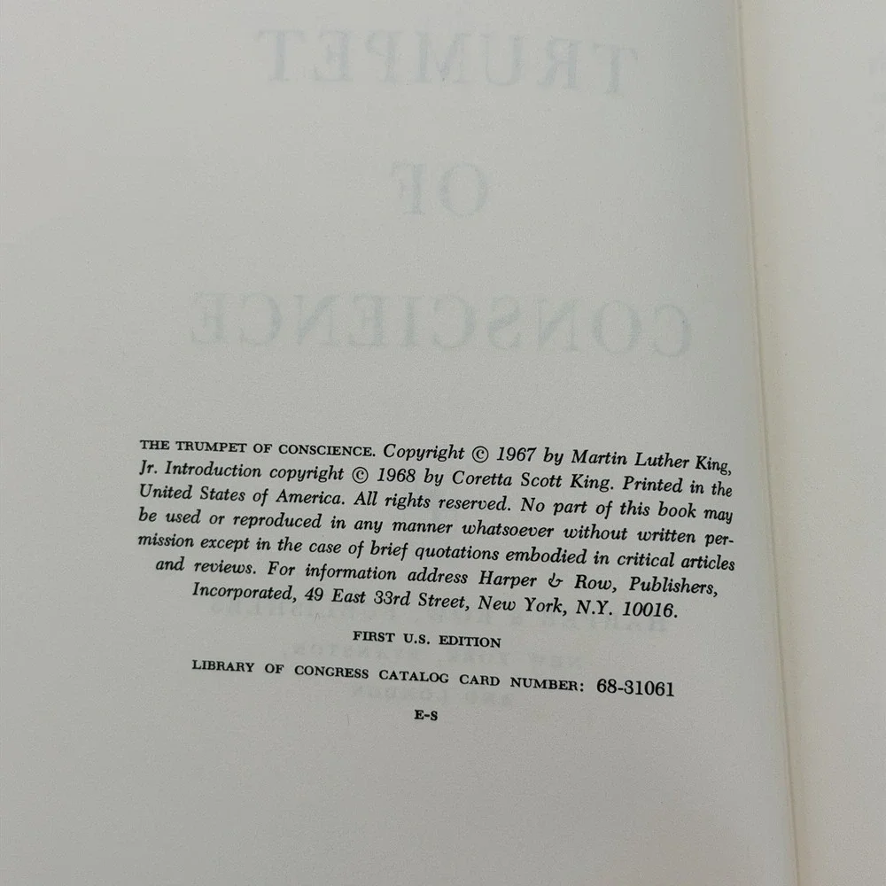 The Trumpet of Conscience - Martin Luther King, Jr. 1968 1st Ed 1st Printing DJ